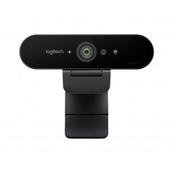 Logitech BRIO Stream 4K Ultra HD Webcam, Premium 4K Ultra HD 2160p/30fps with HDR, Diagonal Field of View 65°/78°/90°, Zoom Up to 5x, Autofocus, RightLight 3, 2 omni-directional mics, USB-A plug-and-Play supports USB-C, 2.2 m, black